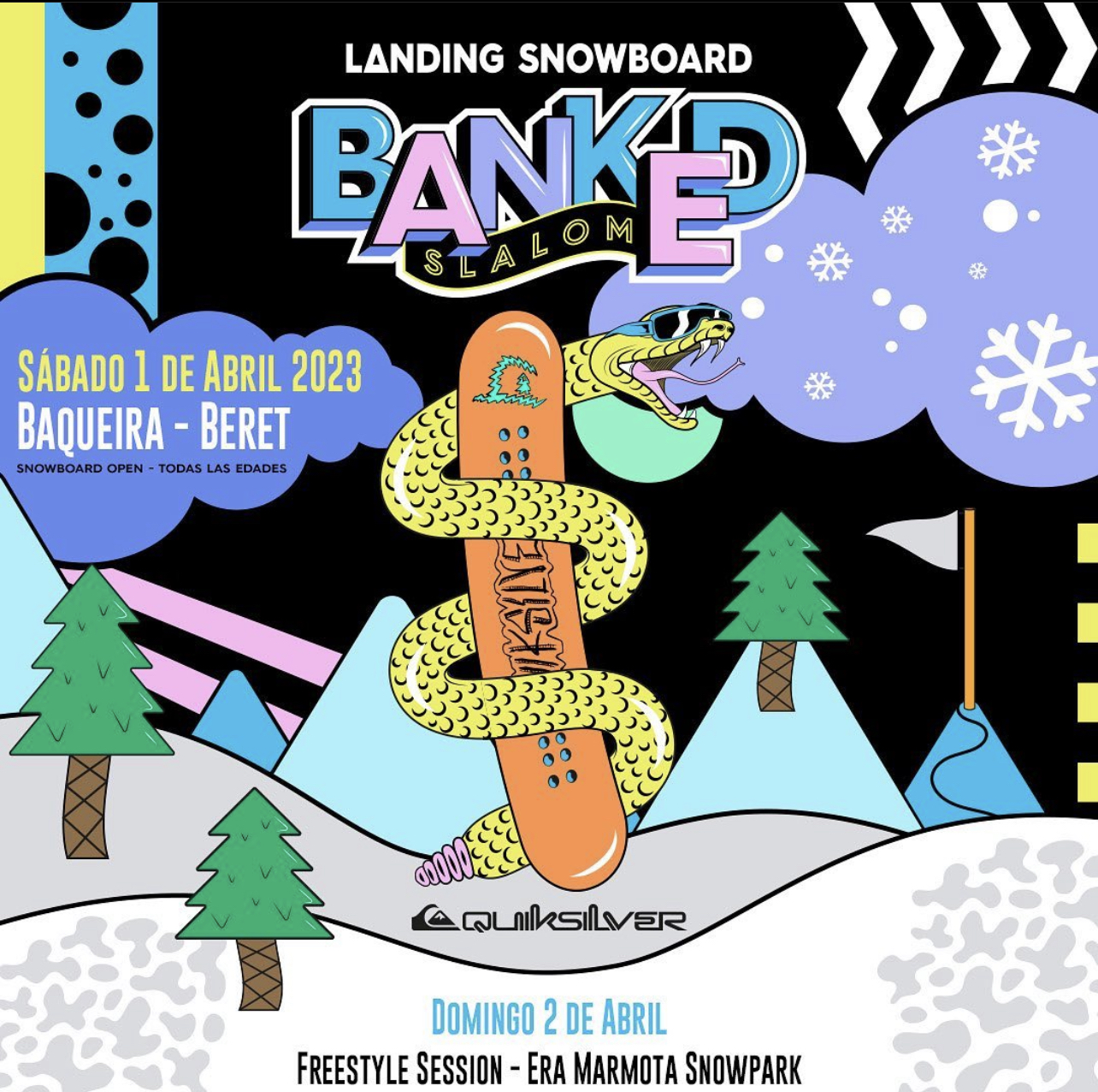 banked snowboard
