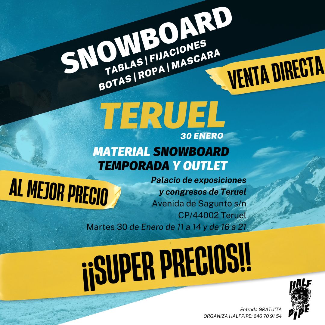 venta material snowboard teruel