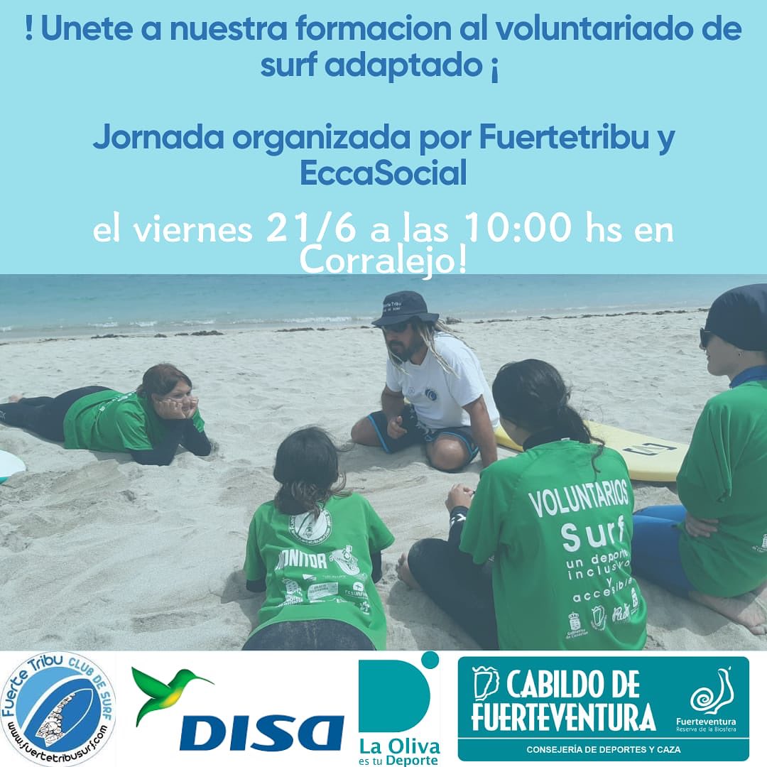 jornada voluntariado surf adaptado fuerteventura