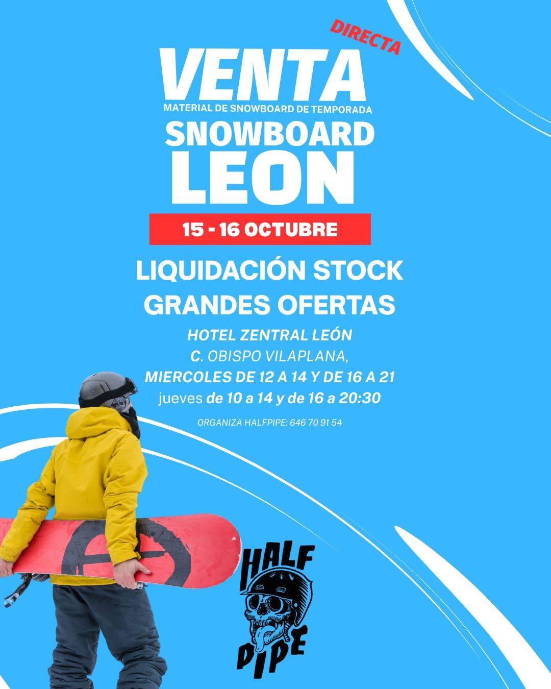 venta material snowboard leon
