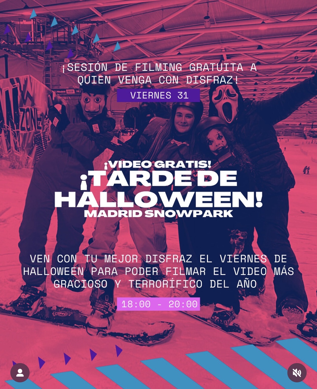 tarde de halloween madrid snowzone