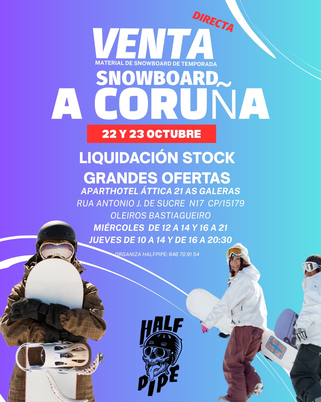 venta material snowboard a coruña