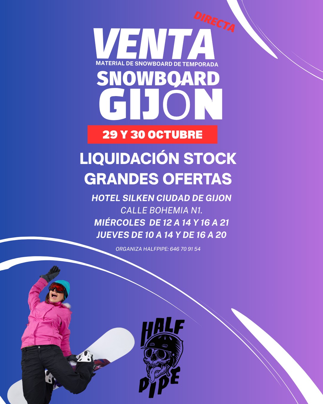 venta material snowboard halfpipe shop