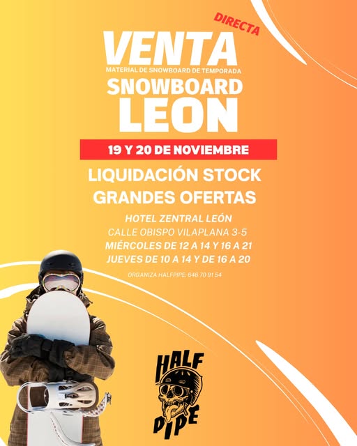 venta material snowboard leon