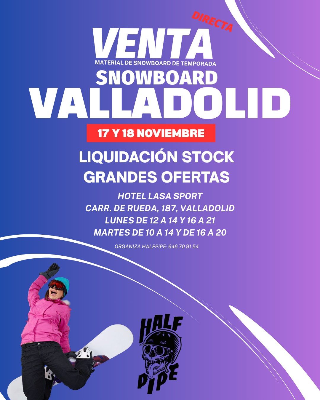 venta material snowboard valladolid