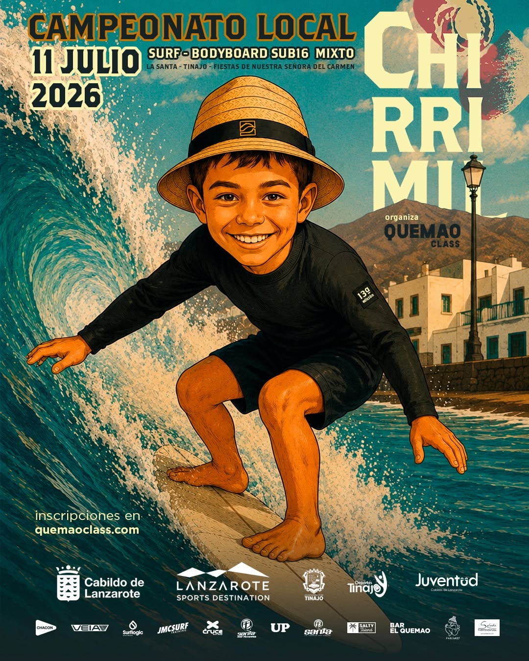 campeonato local surf bodyboard tinajo